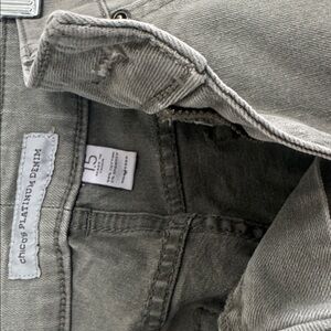 Chico's - Platinum Denim Light Sage Green High Waisted Cropped Jeans 10